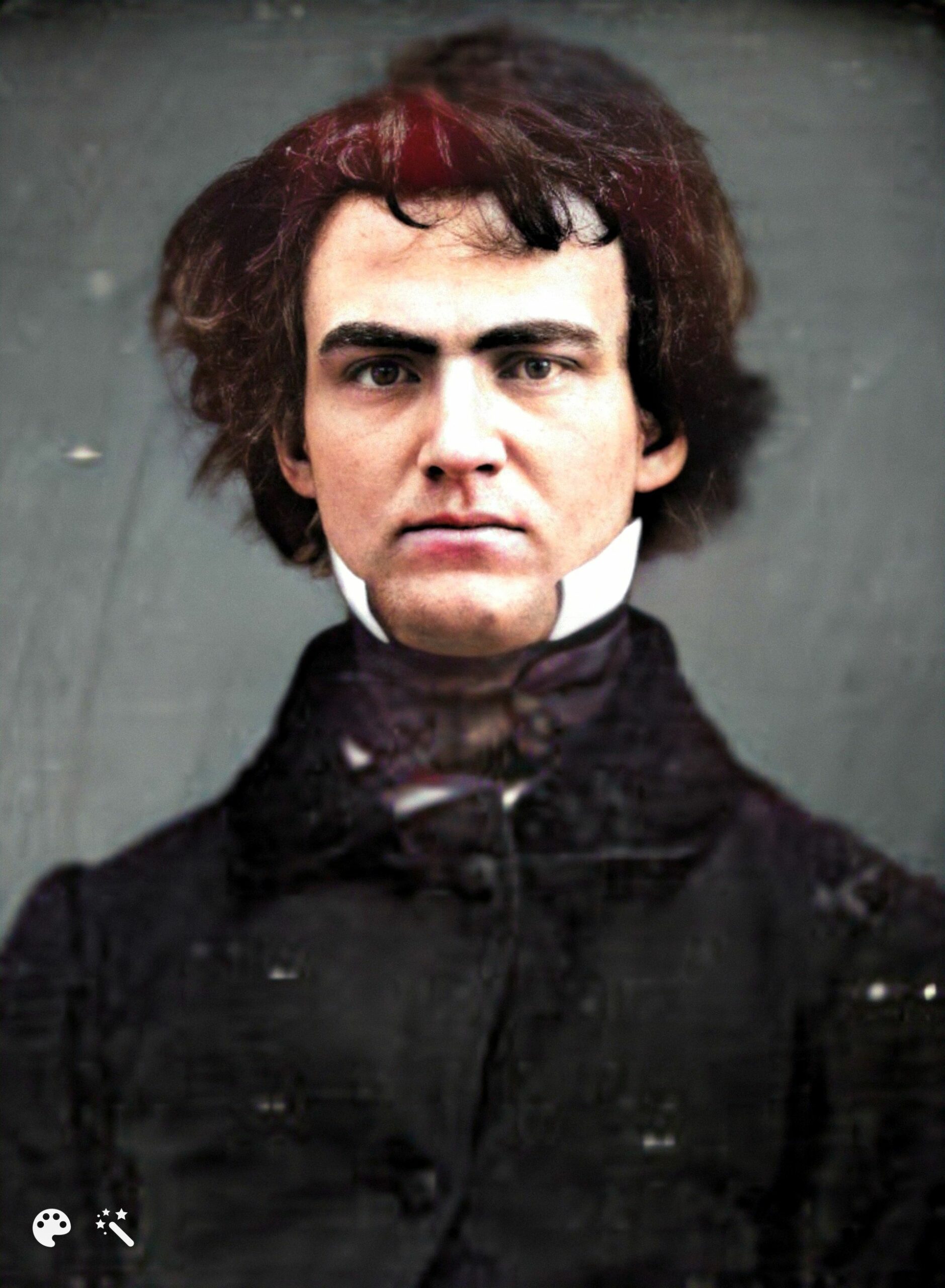 William Austin Dickinson - colorized photo