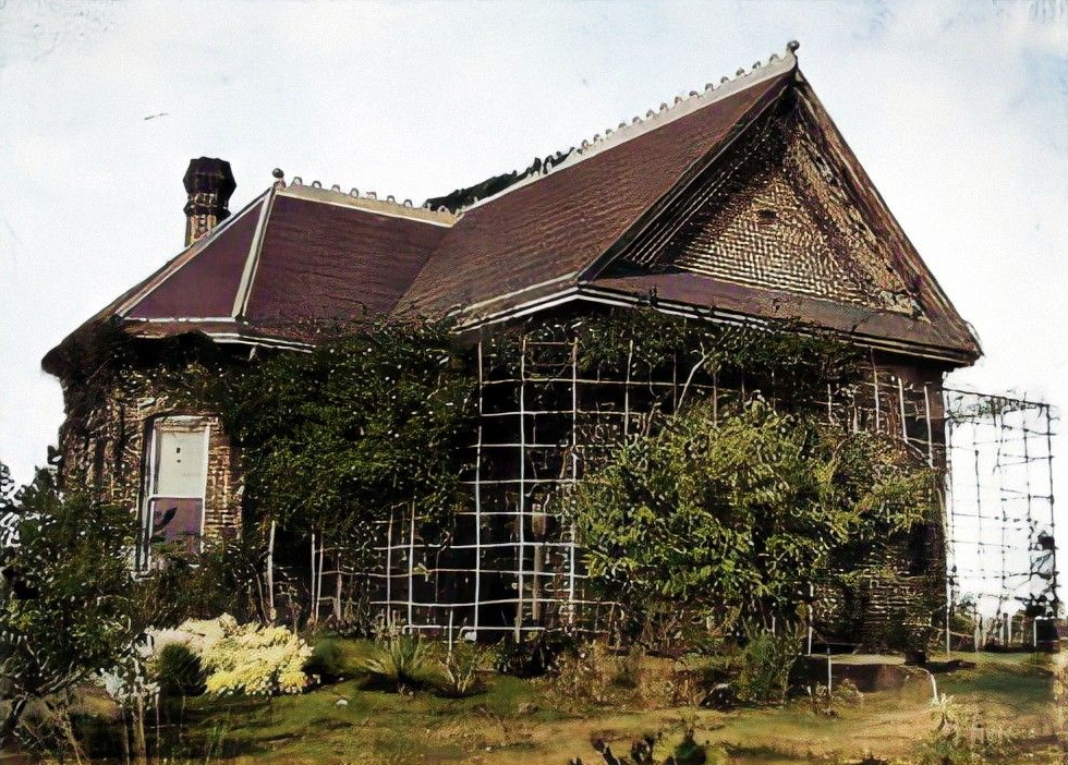 Brandegee home and herbarium with lattice