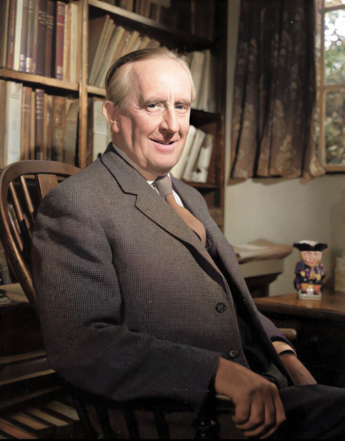 J. R. R. Tolkien in his office