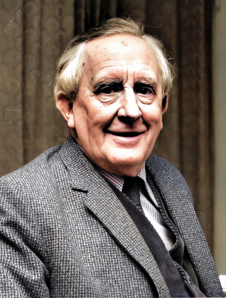 J. R. R. Tolkien smiling portrait