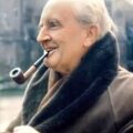 J. R. R. Tolkien with his pipe