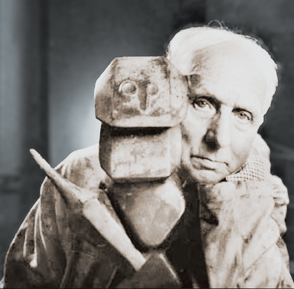 Max Ernst with Sculpture