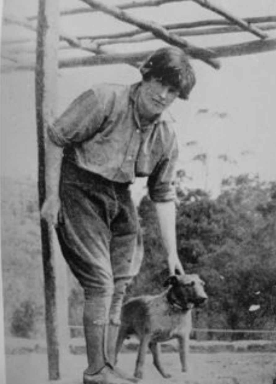 Edna Walling and her dog Brian