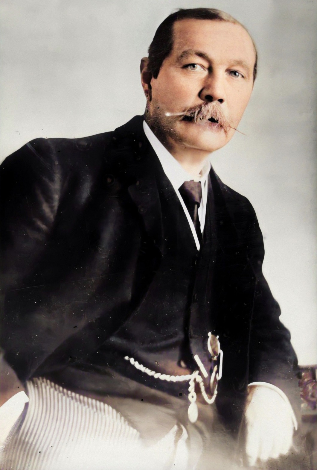 Sir Arthur Conan Doyle Colorized Dapper